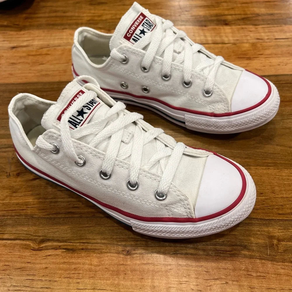 Converse Kids White and Red Sneakers